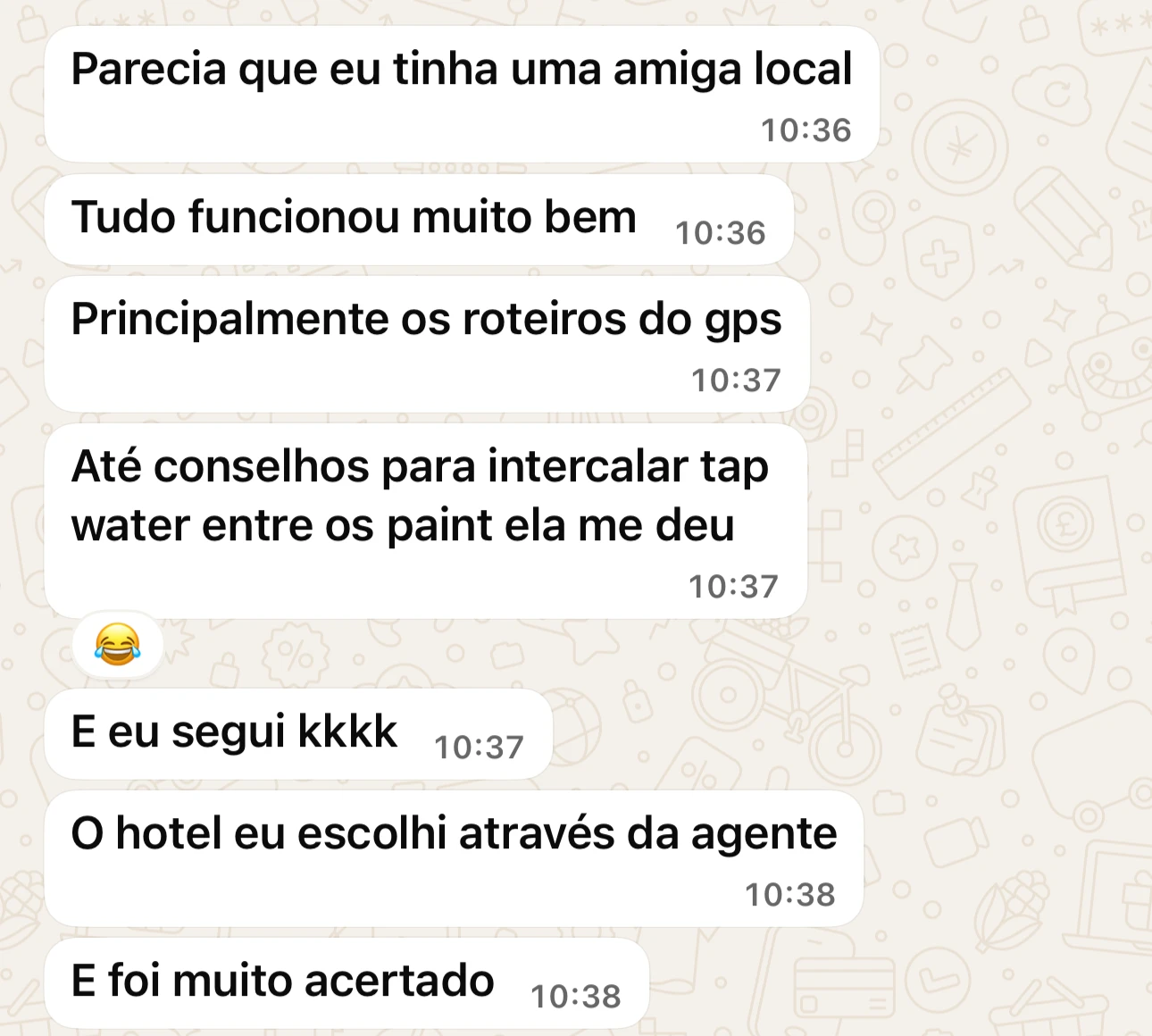 Depoimento amiga local