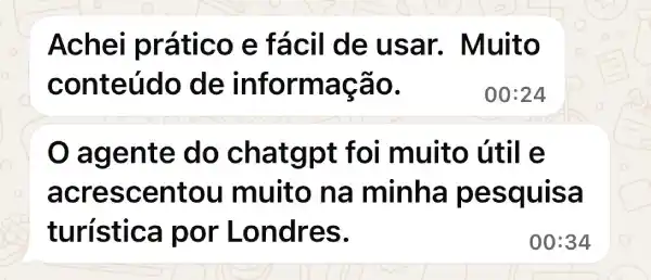 Feedback: achei muito pr&aacute;tico e f&aacute;cil de usar